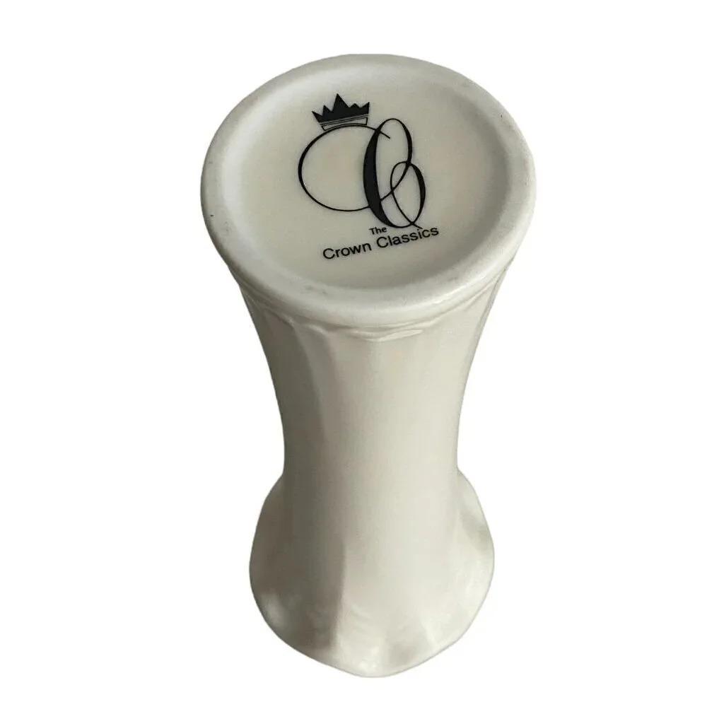 Crown Classics Whitehall Fine Porcelain Gold Trim Vase 6